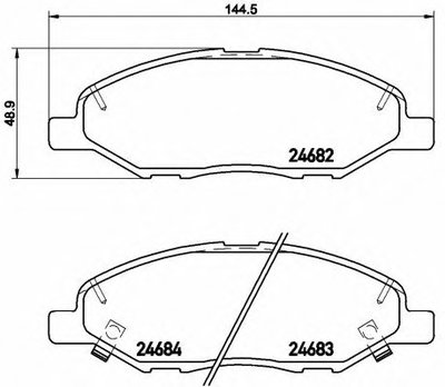 P56088 BREMBO Комплект тормозных колодок, дисковый тормоз