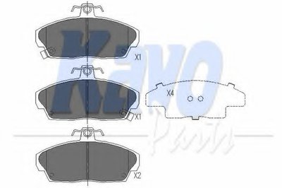 KBP2006 KAVO PARTS Комплект тормозных колодок, дисковый тормоз