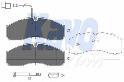 KBP6591 KAVO PARTS Комплект тормозных колодок, дисковый тормоз