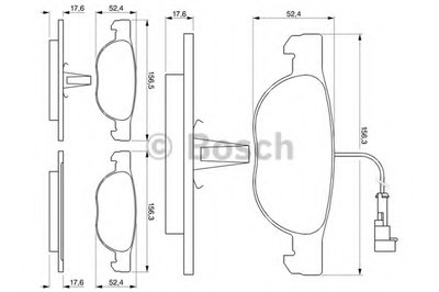 0986424362 BOSCH Комплект тормозных колодок, дисковый тормоз