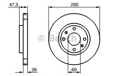 0986479229 BOSCH Тормозной диск