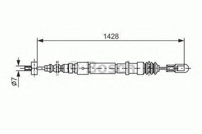 1987477353 BOSCH Трос, стояночная тормозная система