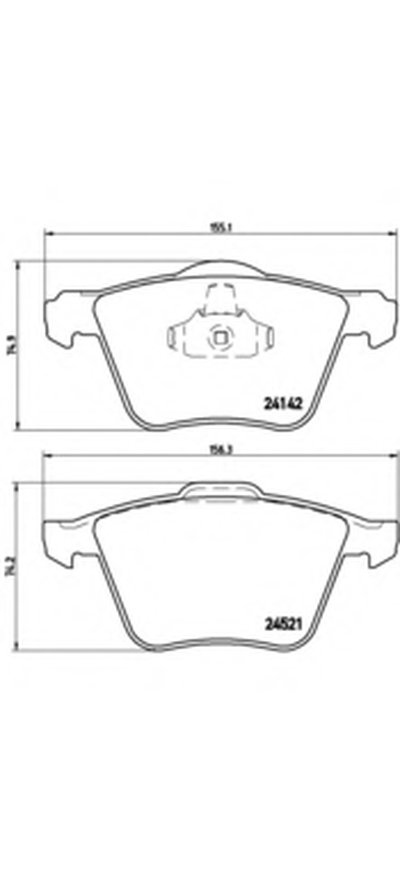 P24077 BREMBO Комплект тормозных колодок, дисковый тормоз