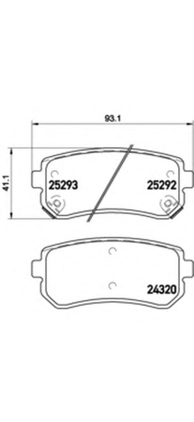 P30051 BREMBO Комплект тормозных колодок, дисковый тормоз