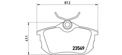 P54023 BREMBO Комплект тормозных колодок, дисковый тормоз