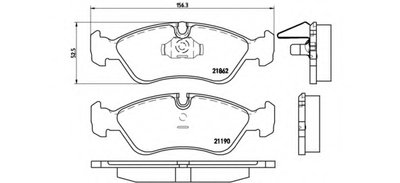 P59017 BREMBO Комплект тормозных колодок, дисковый тормоз