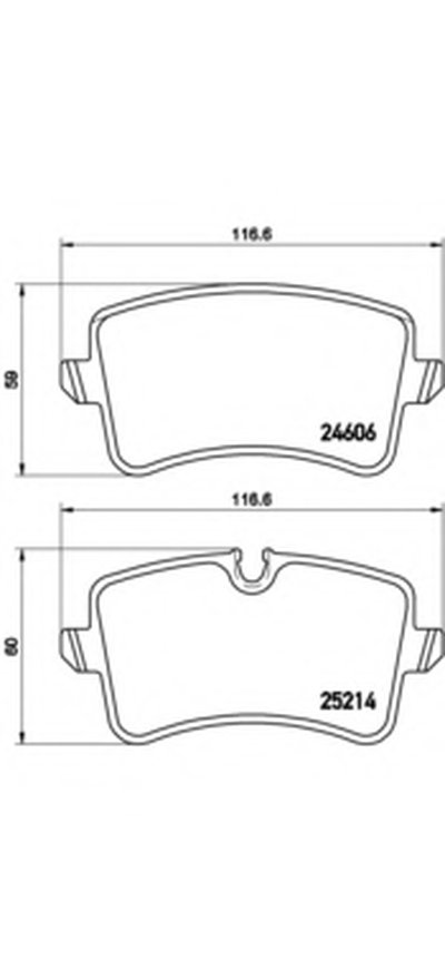 P85118 BREMBO Комплект тормозных колодок, дисковый тормоз