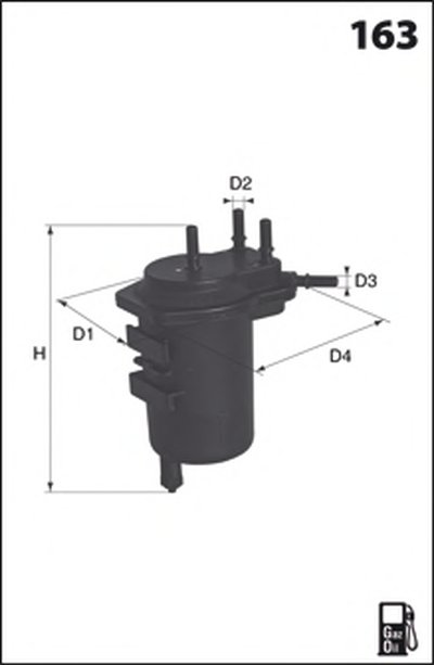 ELG5298 MECAFILTER Топливный фильтр