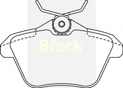 216060070200 BRECK Комплект тормозных колодок, дисковый тормоз