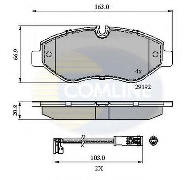 CBP21555 COMLINE Комплект тормозных колодок, дисковый тормоз