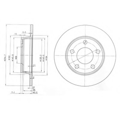 BG3671 DELPHI Тормозной диск