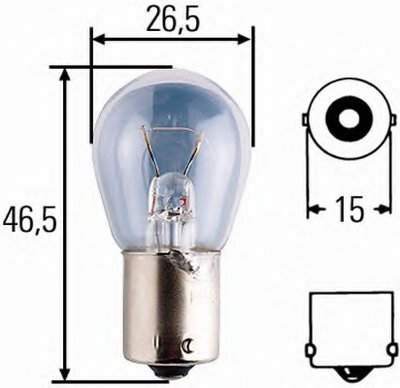 8GA002072241 HELLA Лампа накаливания, фонарь указателя поворота; Лампа накаливания, фонарь сигнала торможения; Лампа накаливания; Лампа нак