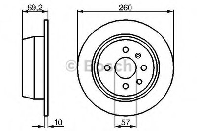 0986478086 BOSCH Тормозной диск