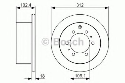 0986479R57 BOSCH Тормозной диск