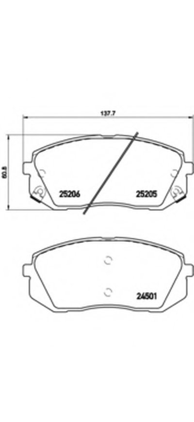 P30056 BREMBO Комплект тормозных колодок, дисковый тормоз