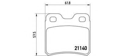 P59018 BREMBO Комплект тормозных колодок, дисковый тормоз