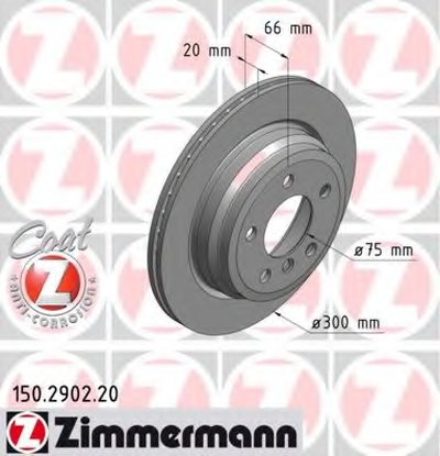 150290220 ZIMMERMANN Тормозной диск