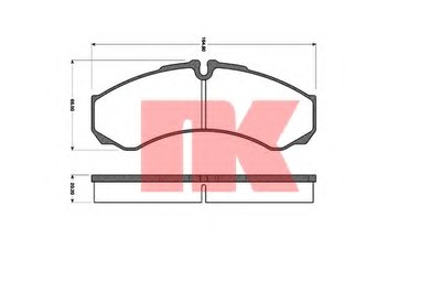 222358 NK Комплект тормозных колодок, дисковый тормоз