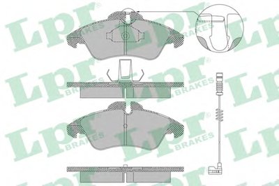 05P1304 LPR Комплект тормозных колодок, дисковый тормоз