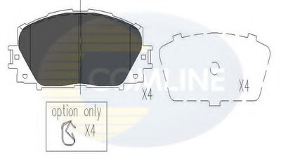 Комплект тормозных колодок, дисковый тормоз Comline COMLINE купить