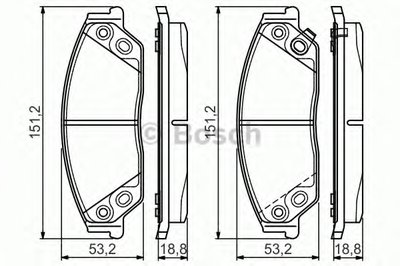 0986495149 BOSCH Комплект тормозных колодок, дисковый тормоз