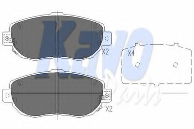 KBP9044 KAVO PARTS Комплект тормозных колодок, дисковый тормоз