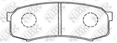 PN1243 NIBK Комплект тормозных колодок, дисковый тормоз