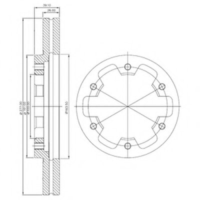 BG3422 DELPHI Тормозной диск