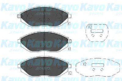 KBP1017 KAVO PARTS Комплект тормозных колодок, дисковый тормоз