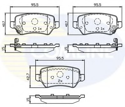 CBP32239 COMLINE Комплект тормозных колодок, дисковый тормоз