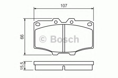 0986468520 BOSCH Комплект тормозных колодок, дисковый тормоз