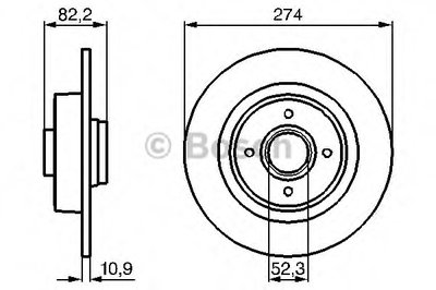 0986479108 BOSCH Тормозной диск