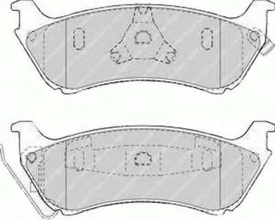 FDB1401 FERODO Комплект тормозных колодок, дисковый тормоз