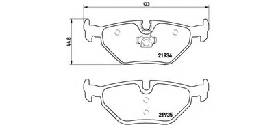 Комплект тормозных колодок, дисковый тормоз BREMBO купить