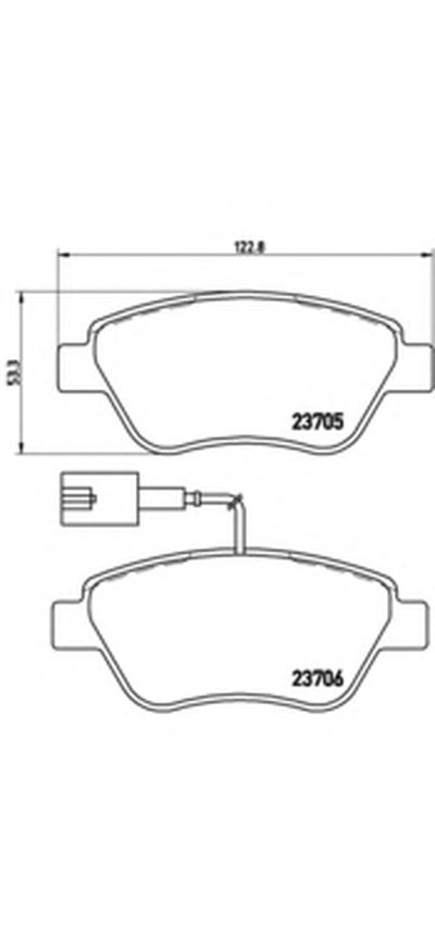 P23085 BREMBO Комплект тормозных колодок, дисковый тормоз