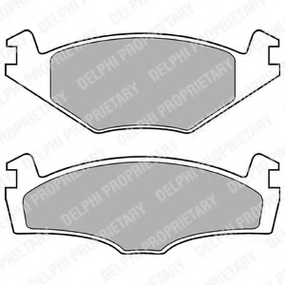 LP979 DELPHI Комплект тормозных колодок, дисковый тормоз