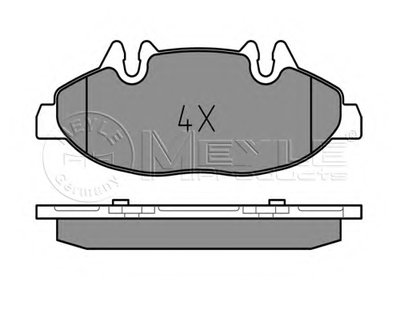 0252400720 MEYLE Комплект тормозных колодок, дисковый тормоз