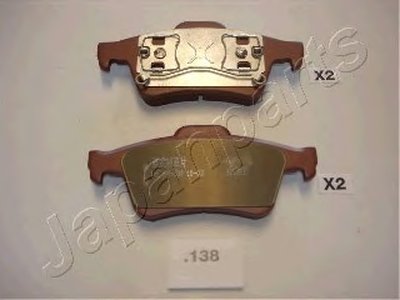 PP138AF JAPANPARTS Комплект тормозных колодок, дисковый тормоз