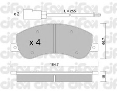 8226800 CIFAM Комплект тормозных колодок, дисковый тормоз