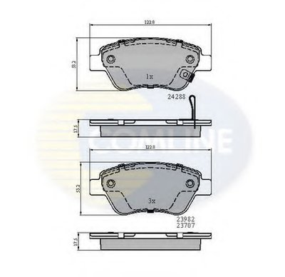 CBP31594 COMLINE Комплект тормозных колодок, дисковый тормоз