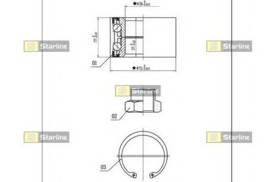 LO01432 STARLINE Комплект подшипника ступицы колеса