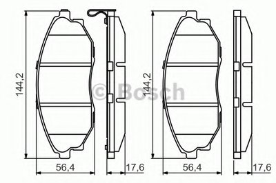 0986495353 BOSCH Комплект тормозных колодок, дисковый тормоз