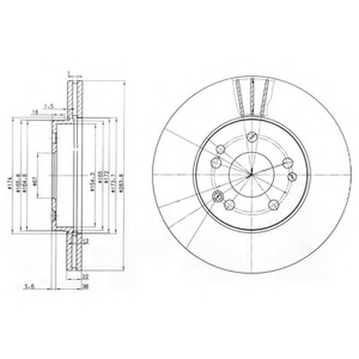 BG2345 DELPHI Тормозной диск