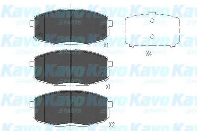 KBP3036 KAVO PARTS Комплект тормозных колодок, дисковый тормоз