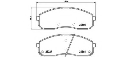 P30058 BREMBO Комплект тормозных колодок, дисковый тормоз