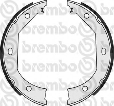 S06509 BREMBO Комплект тормозных колодок, стояночная тормозная система