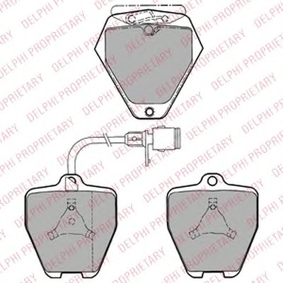 LP1024 DELPHI Комплект тормозных колодок, дисковый тормоз