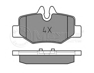 0252400817 MEYLE Комплект тормозных колодок, дисковый тормоз