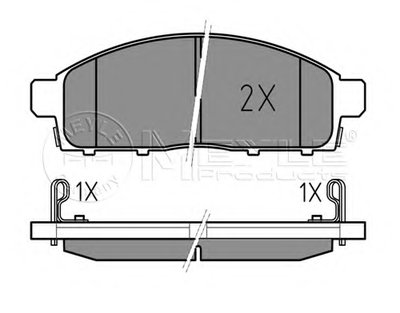 0252452916W MEYLE Комплект тормозных колодок, дисковый тормоз