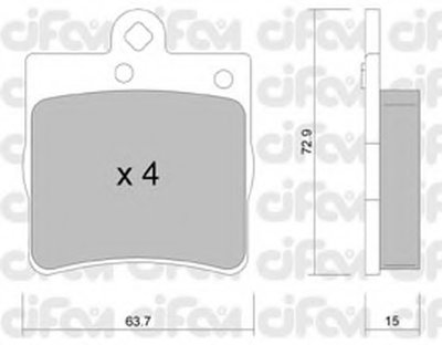 8223430 CIFAM Комплект тормозных колодок, дисковый тормоз